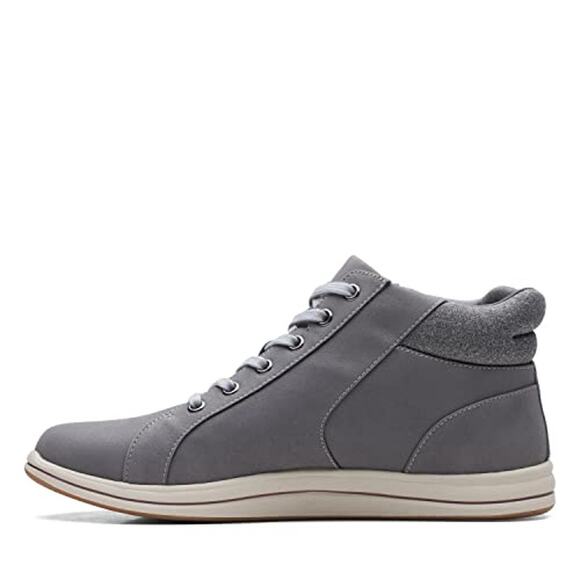 NWT Clarks Women's Breeze Glide Lace-up Zip Sneakers - Dark Grey 10 - Picture 1 of 6
